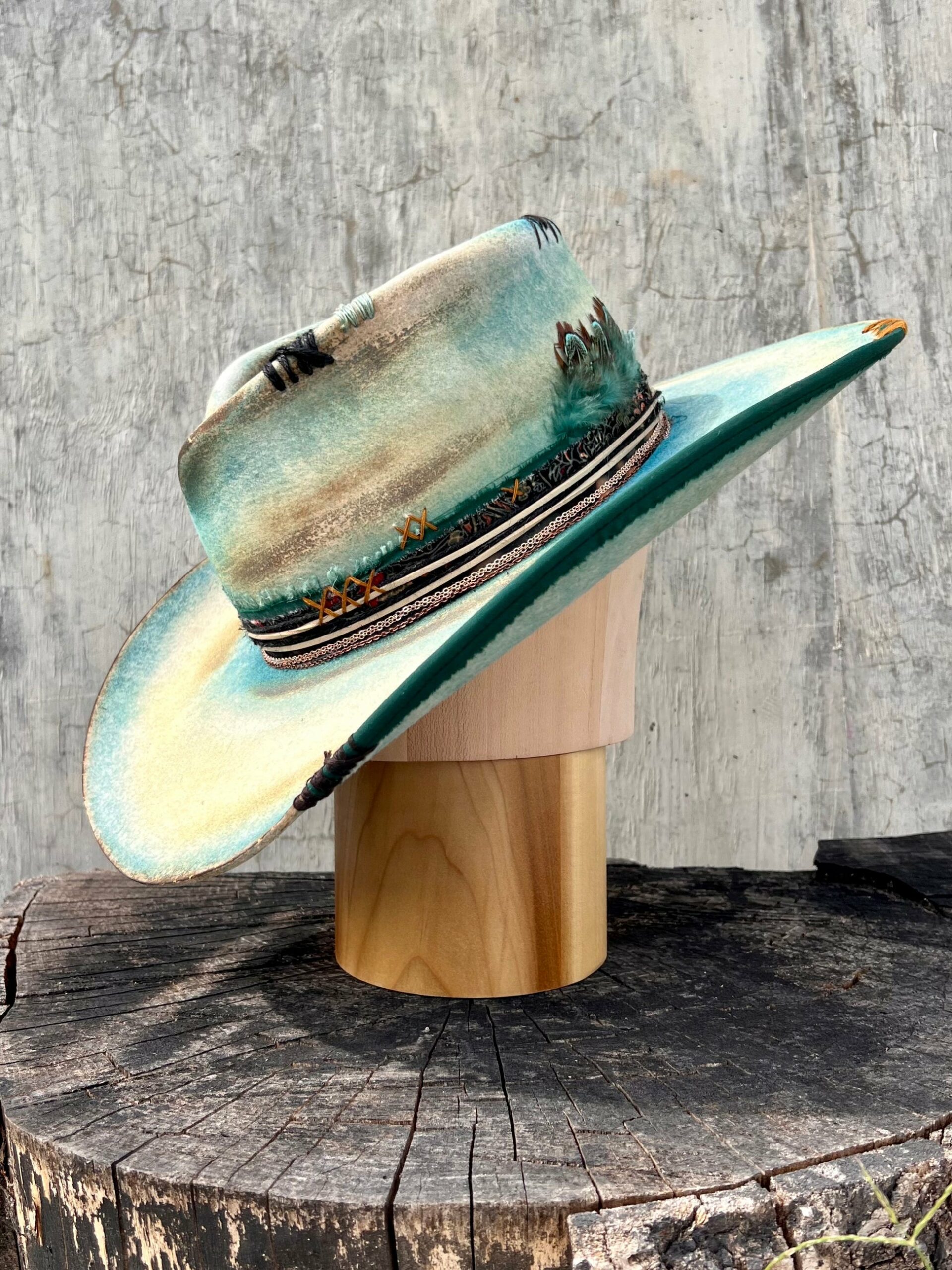 Tempered Teal Vintage Wide-Brimmed Hat - Image 7