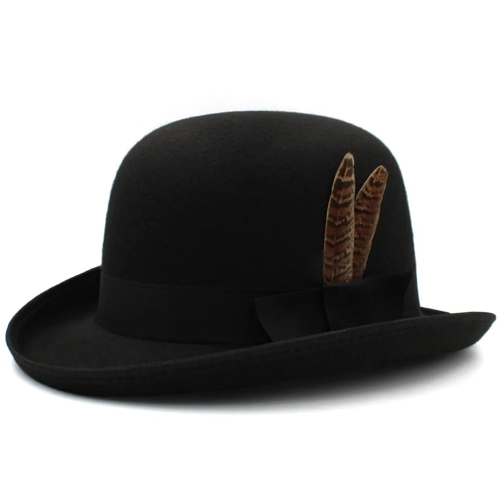 Trilby Feather Band Bowler Hats - Image 4
