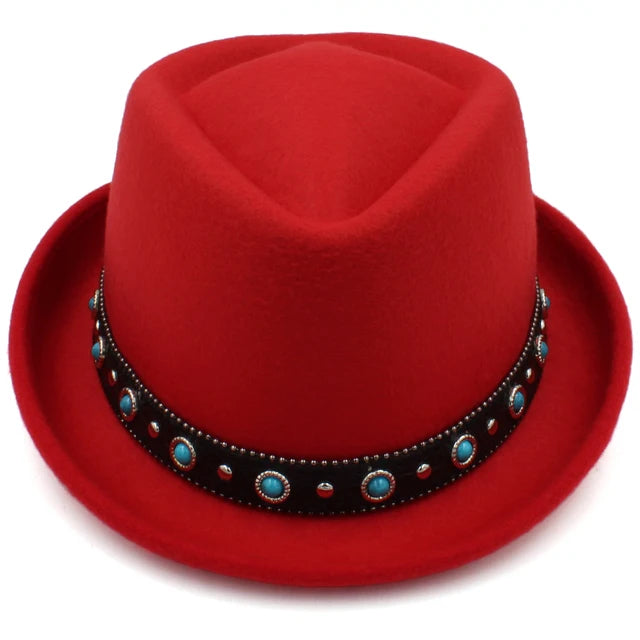 Vintage Inspired Pork Pie Hat Fedora - Image 7