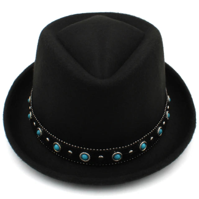 Vintage Inspired Pork Pie Hat Fedora - Image 6