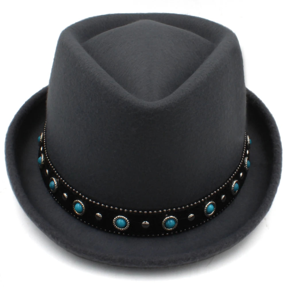 Vintage Inspired Pork Pie Hat Fedora - Image 3