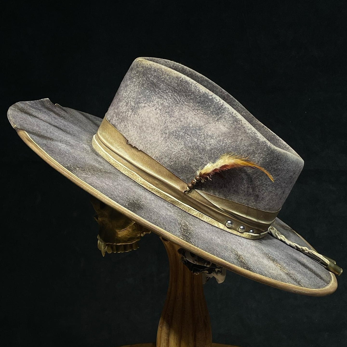Vintage Style Wide Brim Hat - Image 2