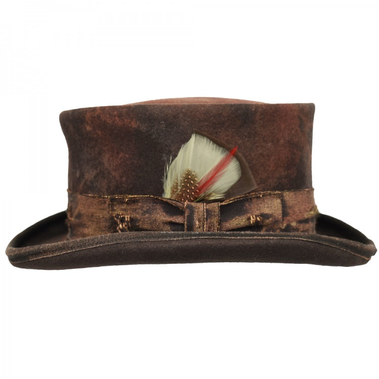 Vintage Vogue Funky Aged Top Hat in Brown - Image 3