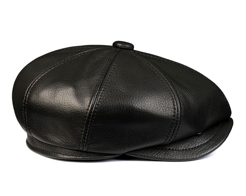 Wembley Genuine Leather Newsboy Cap - Image 9