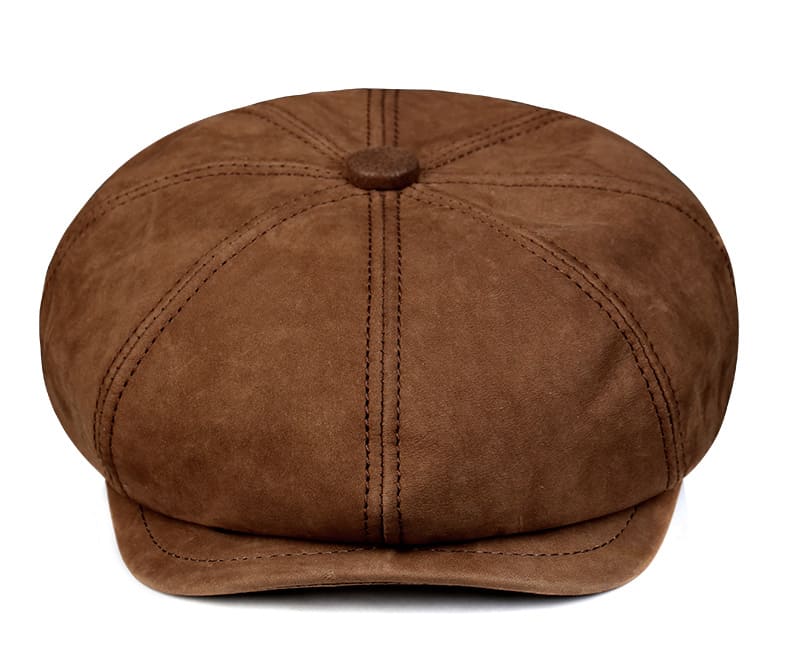Wembley Genuine Leather Newsboy Cap - Image 8