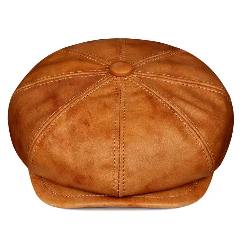 Wembley Genuine Leather Newsboy Cap - Image 6