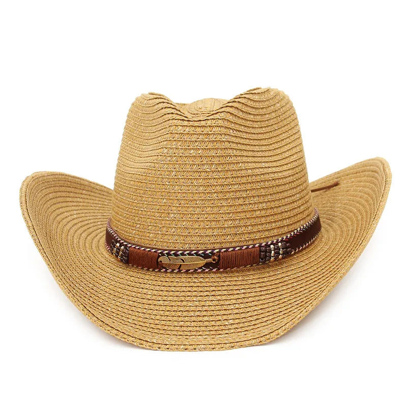 Western Cowboy Straw Sun Hat - Image 3