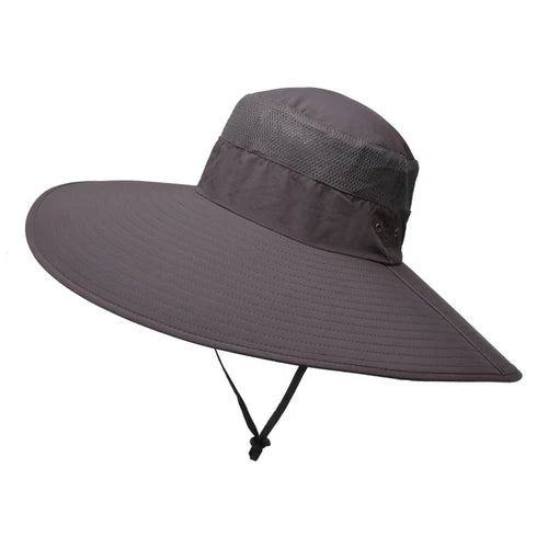 Wide Brim Men's Solid Color Waterproof Boonie Hats - Image 12