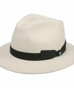 Women White Patterson Traveller Fedora Hat