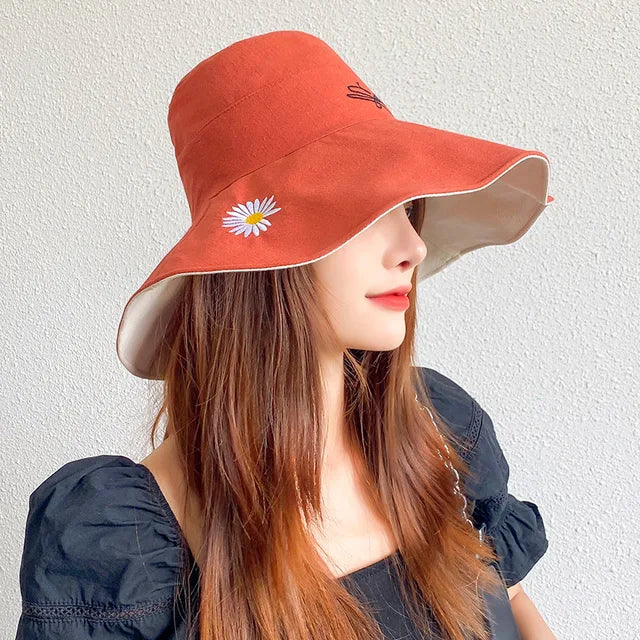 Women's Double-sided Large Brim Sun Hat - Image 9
