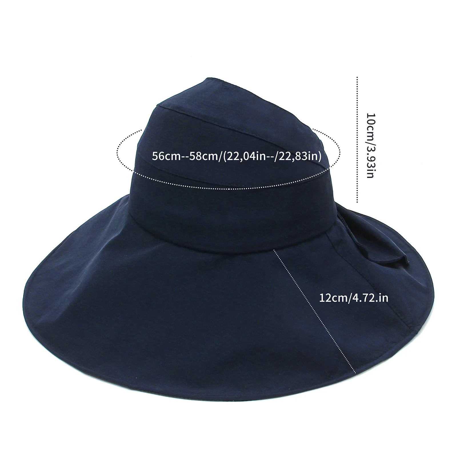 Womens Wide Brim Hollow Bucket Hat Breathable - Image 3