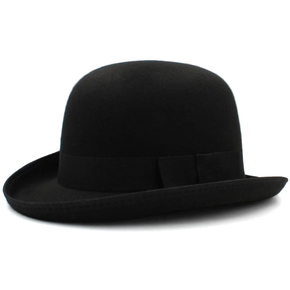 Wool Blend Oval Top Bowler Hats - Image 4