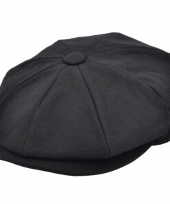 Wool Newsboy Cap Classic Button Top Baker Boy Hat