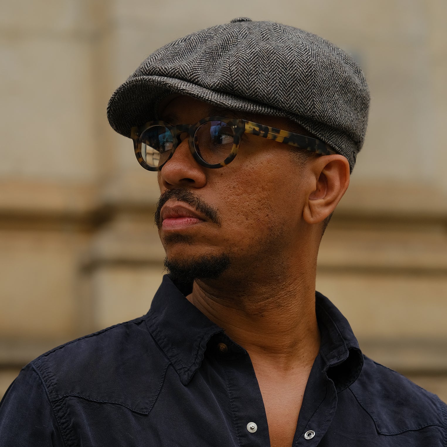 Wool Vintage Herringbone Newsboy Caps Men - Image 3