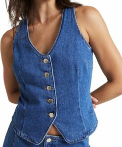 Casual Jean Suit Waistcoat Vest RI34