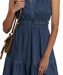 Summer Sleeveless Jean Dress RI10
