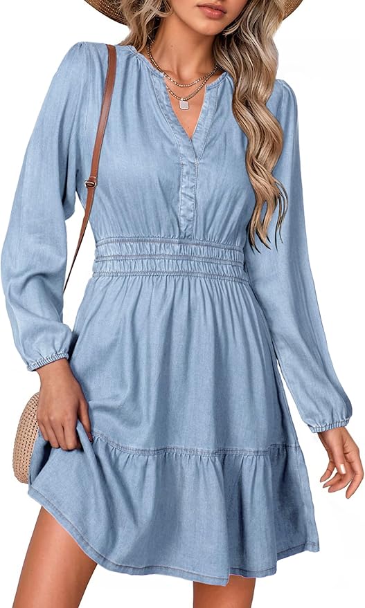 Women's Fall Denim Dress RI20