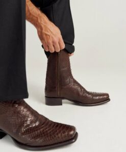 The Jack Men's Chocolate Python Zip Boot Ri0055